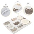 thumbnail image 3 of Yayeee Dish Drying Mat for Kitchen Counter 18"x24" Microfiber Absorbent Pad, Light Gray Cat Pattern, 3 of 7