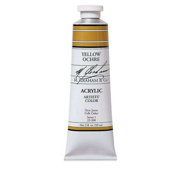 M. Graham Artists' Acrylics - Yellow Ochre, 2 oz tube