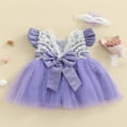 thumbnail image 4 of Robe Formelle de Princesse Fleurie pour Bébé Fille Robe de Fête d'Anniversaire Robe Tutu, 4 of 8
