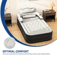 thumbnail image 3 of Uforic FullXL Air Bed featuring Headboard, 18in Inflatable Mattress with Pillow, Portable Electric Pump, Black - Ideal Queen Air Mattress for Camping & Home Use, 3 of 5