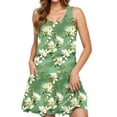 thumbnail image 2 of Ovzne Robes Grande Taille pour Femmes Rondes Robe d'Été Femmes Décontractée Ample Robe d'Été Imprimée Sans Manches Col en V Ensemble Haut/chemise Robe Grande Taille Imprimée Liquidation, 2 of 6