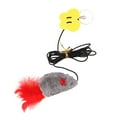 thumbnail image 4 of 2x Puerta Colgante Juguetes para Gatos Juguete de Plumas Juguetes Teaser con Ventosa Pegajosa Puerta de Juguete de Felpa para Gatos con Sonido para Ga 2 piezas, 4 of 8