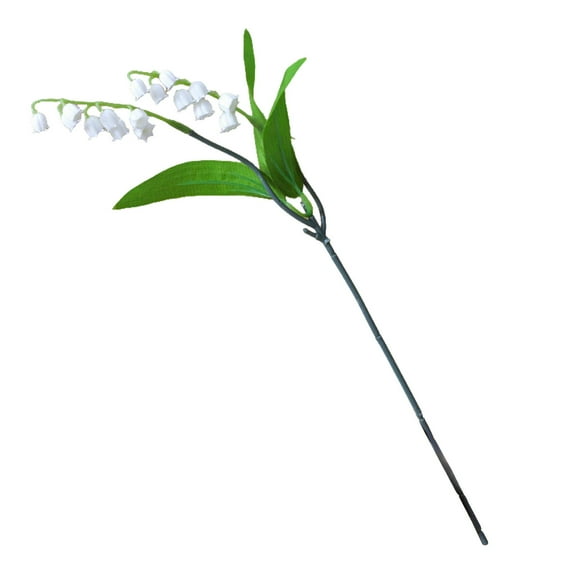Dpityserensio Artificial Lily of the Valley Single Stem Real Touch Faux Flower for Home Table Vase Decor 1PC