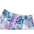 thumbnail image 5 of Topgal Girls Pajamas 2-Piece Set - Blue Purple Tropical Leaf Print Sleepwear Short Sleeve Loungewear Set Size 8, 5 of 6