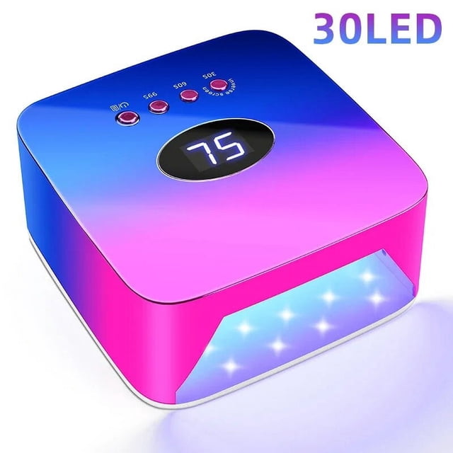 Rechargeable UV LED Nail Lamp 72W Cordless UV Light for Nails With Rhinestone Heart Shaped Manicure Pedicure Machine Nail Tools
