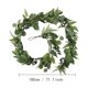 thumbnail image 3 of Corona de ramas de olivo artificiales | Corona de follaje artificial para la puerta principal | Decoración de primavera y verano con lazo de lino, 3 of 7