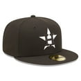 thumbnail image 3 of Men's New Era Black Houston Astros Team Logo 59FIFTY Fitted Hat, 3 of 5