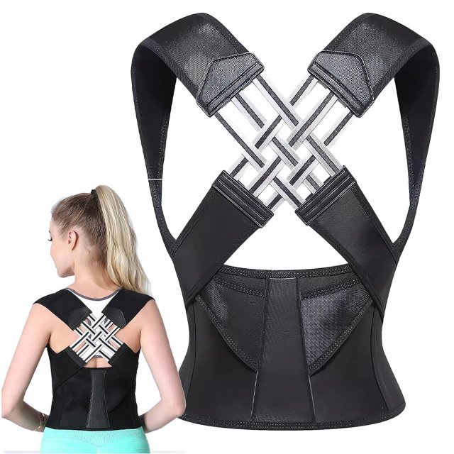 LAICAIW Adjustable Back Posture Belt Office Home Gym Unisex, Back Straightener Posture Corrector, Adjustable and Fully Back Support Improve Back Posture and Lumbar Support (Size : Large)