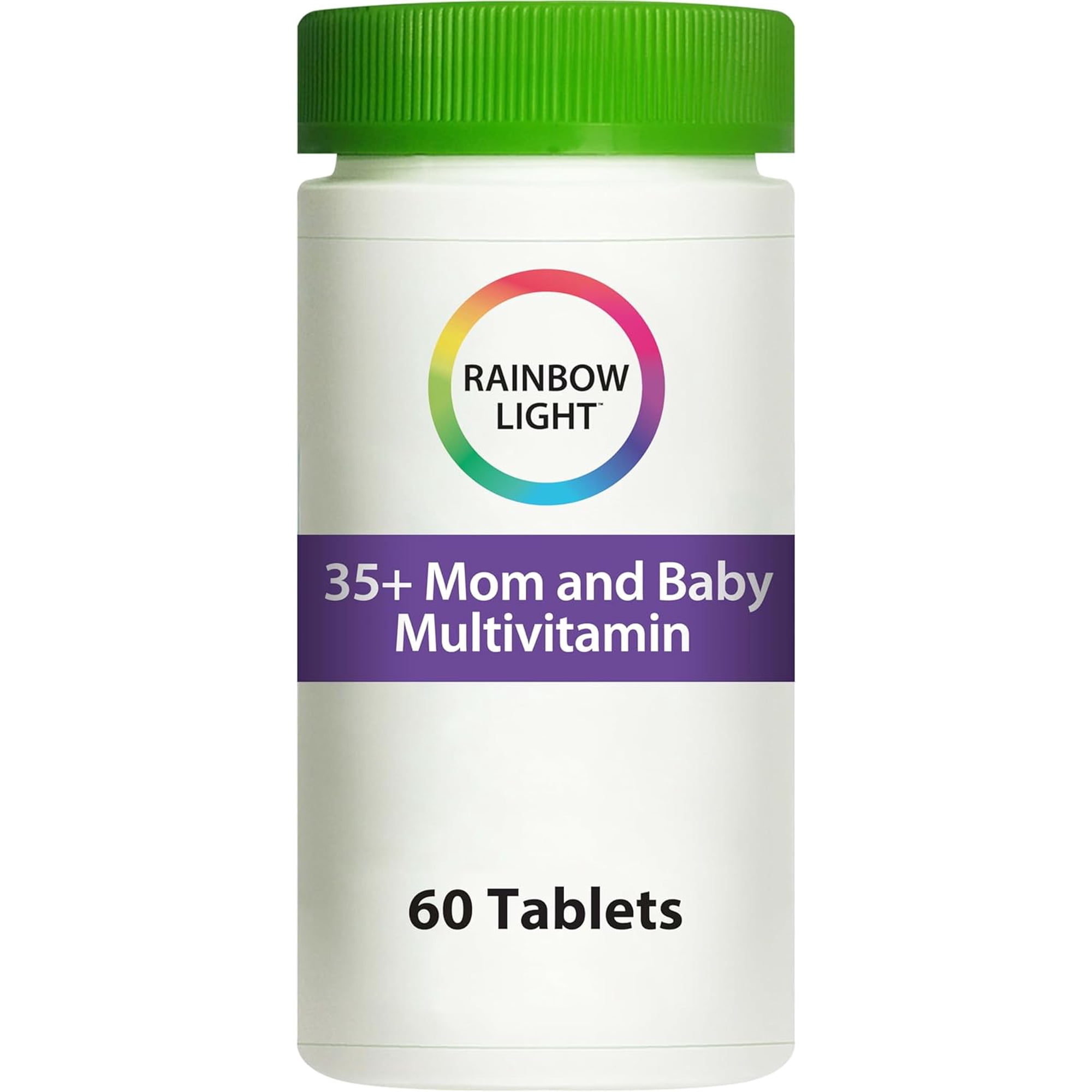 35+ Mom and Baby Multivitamin with Folate and Iron | 60 Vegetarian Tablets | by Rainbow Light