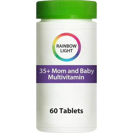 35+ Mom and Baby Multivitamin with Folate and Iron | 60 Vegetarian Tablets | by Rainbow Light