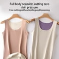 thumbnail image 5 of Women Thermal Vest Sleeveless Solid Color Underwear Seamless Warm Basic Top Elastic Cold Weather Warmer Clothing Warming Skin Color, 5 of 8