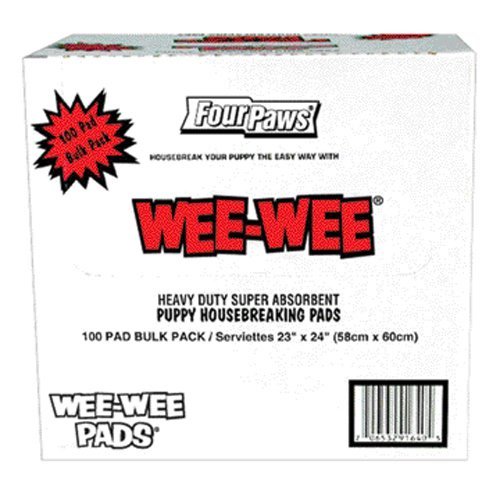 WeeWee Pads, 100 Count Bulk Pack Box