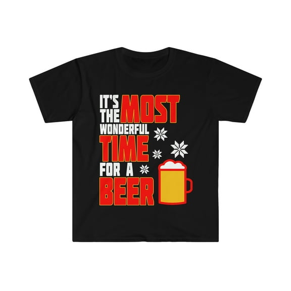 It's the most wonderful time for a beer Unisex T-shirt S-3XL Christmas
