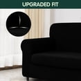 thumbnail image 4 of CHUN YI Stretch 2-Piece Checks Sofa Cover with Cushion Cover Slipcover, 4 of 6