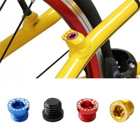 

ZEROFEEL 4PCS Mountain Bike Brake Screw Nut Aluminum Alloy V Brake Screw M10 Ultra-light Installation Head Cap Bolts Nuts Turn Buckle