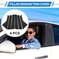 thumbnail image 2 of Unique Bargains 6 Pcs Door Pillar Window Trim for Cadillac XT5 2017-2023 Black Front Rear Left Right Anti Scratch Sticker Pillar Posts Door Outer Exterior Cover, 2 of 7