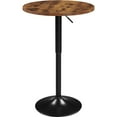 thumbnail image 2 of Yaheetech Counter Height Adjustable Pub Round Table with with 360° Swivel, Rustic Brown, 2 of 5