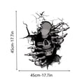 thumbnail image 3 of Halloween Skull Wall Stickers, 45 CM PVC Decals, Self-Adhesive Spooky Decor for Living Room Bedroom, 3 of 7