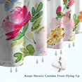thumbnail image 6 of Pioneer Flower Floral Print Pattern Shower Curtain 84"x72" ,Bathroom Decorative Shower Curtains Set with 12 Hooks,Modern Waterproof Washable Shower Curtain, 6 of 6