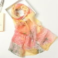 thumbnail image 3 of WTXUE scarf for women, Scarfs for Women Lightweight Print Floral Pattern Scarf Shawl Fashion Scarves Shawls and Wraps for Spring, 1# Yellow, 3 of 3