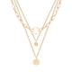 thumbnail image 2 of Xihbxyly Ofertas del Prime Day Conjunto de collar multicapa de moda occidental, collar con colgante de moneda británica, 2 of 6