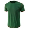 thumbnail image 6 of SwiftWear Men Short Sleeve Cotton Stand-up Collar Slim Mens Tshirts Green XL, 6 of 9