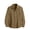 Khaki, variant on GUZOM Mens Gauze Long Sleeve Button Down Shirt, Lightweight Breathable Wrinkle Resistant, Relaxed Fit Curved Hem Casual, Solid Khaki,Size L