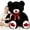 Black, variant on MaoGoLan 4ft Big Teddy Bear with Love Footprints 47"Giant Bear Plush Toys