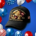 thumbnail image 6 of Usa 250th Anniversary Hat Adjustable Patriotic Retro Washed Baseball Cap Trendy Everyday Wear and Casual Street Fashion Accessory for Holidays (embroidered), Black, 6 of 10