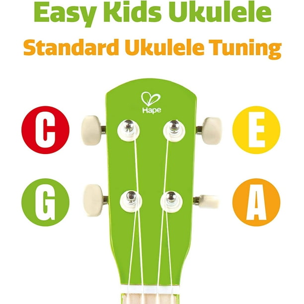 HHHC Jouet Guitare Ukulélé en Bois Instrument pour Enfants - Vert 