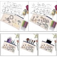 thumbnail image 4 of 15 estuches de tela para lápices, estuches para lápices para niños en blanco, 6 lápices de colores y 8 moldes para pintar para bolsas de maquillaje de viaje, estuche para lápices, 4 of 5