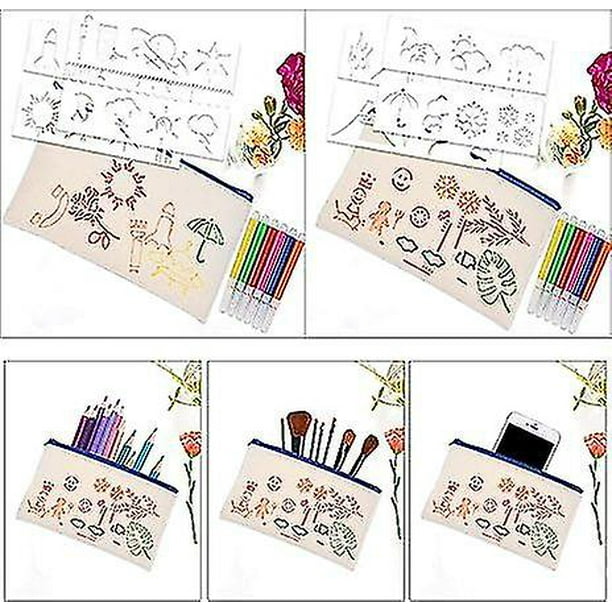 15 Estuches De Tela Para Lápices, Estuches Para Lápices Para Niños