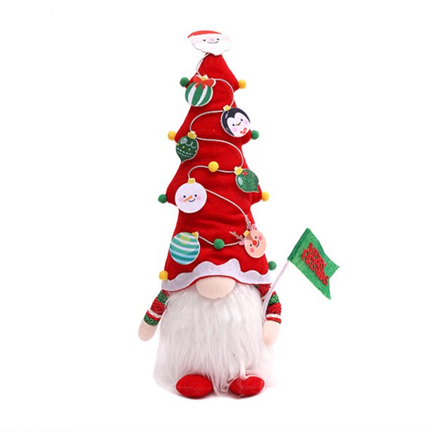 Gnomo de muñeco de Papá Noel de peluche de Navidad con luz LED Muñeco de peluche de Navidad sin rostro Decoración de elfo de Navidad Zhivalor CPB-SSW702-1