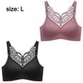 thumbnail image 2 of Ropa interior de mujer con encaje de mariposa sin costuras y espalda hermosa, 2 of 6