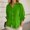 Green, variant on Women's Summer Shirt Fashion Elegant Top Linen Long Sleeve T Shirt V Neck Shirt Belted Waist Casual Loose Shirt With Buttons Women's Blouses Blue XXL