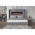 thumbnail image 3 of Gray Lizelle Upholstery King Bed Featuring 100% Polyester Upholstery and USB Charging, 3 of 6