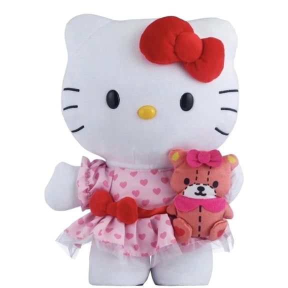 Hello Kitty Side Stepper Animated Plush Toy Valentine's Holding Bear