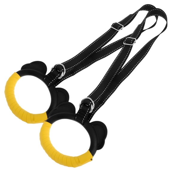 Niceauty 1Pair Adjustable Gymnastic Rings for Home Fitness with Heavy Duty Metal and Nylon Strap