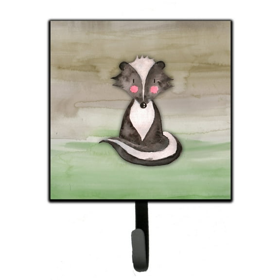 Carolines Treasures BB7440SH4 Badger Watercolor Leash or Key Holder Single Hook multicolor