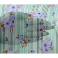 thumbnail image 4 of oneOone Viscose Chiffon Fabric Stripe|Watercolor Leaves & Peony Floral Decor Fabric Printed BTY 42 Inch Wide, 4 of 4