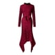 thumbnail image 2 of Gibobby Vestido largo de playa de verano para mujer Vestido maxi asimétrico con cordones huecos para mujer Vestido de fiesta de encaje sexy Vestido de noche(Rojo,M), 2 of 5