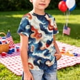 thumbnail image 5 of CCRFTGI American Flag Shirts for Kids Boys Girls Size 10-12 Patriotic 4th Of July Cute Tops Red White and Blue Outfits July 4th Celebration Summer Shirts Festival T-Shirts Light Blue 5-6 Years, 5 of 6