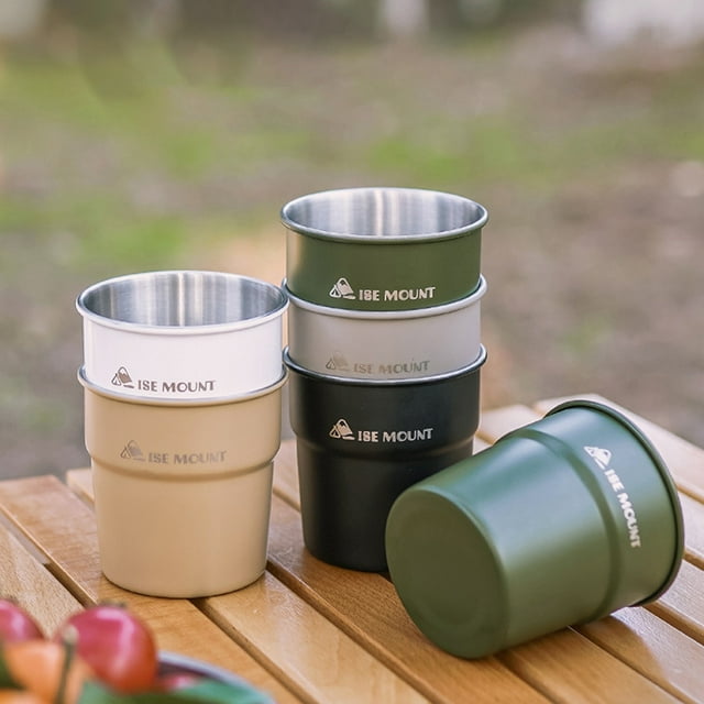 Xihbxyly Productos Fabricados Únicamente En Ee. Uu. Taza de Acero Inoxidable 300 Ml para Acampar Al Aire Libre, Taza de Café, Taza de Bebida Fría, Jarra de Cerveza, Taza de Acero Inoxidable 304 Sólid