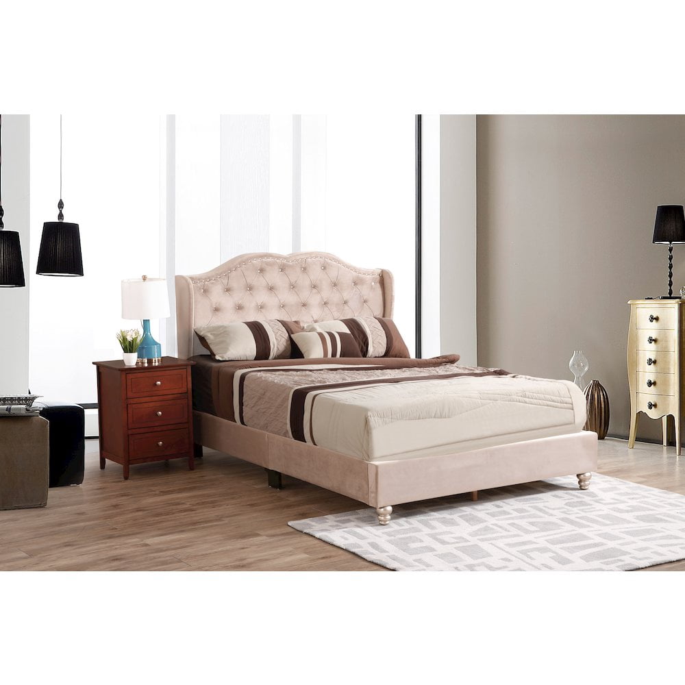 Glory Furniture Joy Full Bed in Beige Color