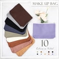 thumbnail image 4 of Bolsas de maquillaje de lona Reginary, 10 unidades, para mujer (23 x 15 x 4 cm), color pastel, 4 of 7