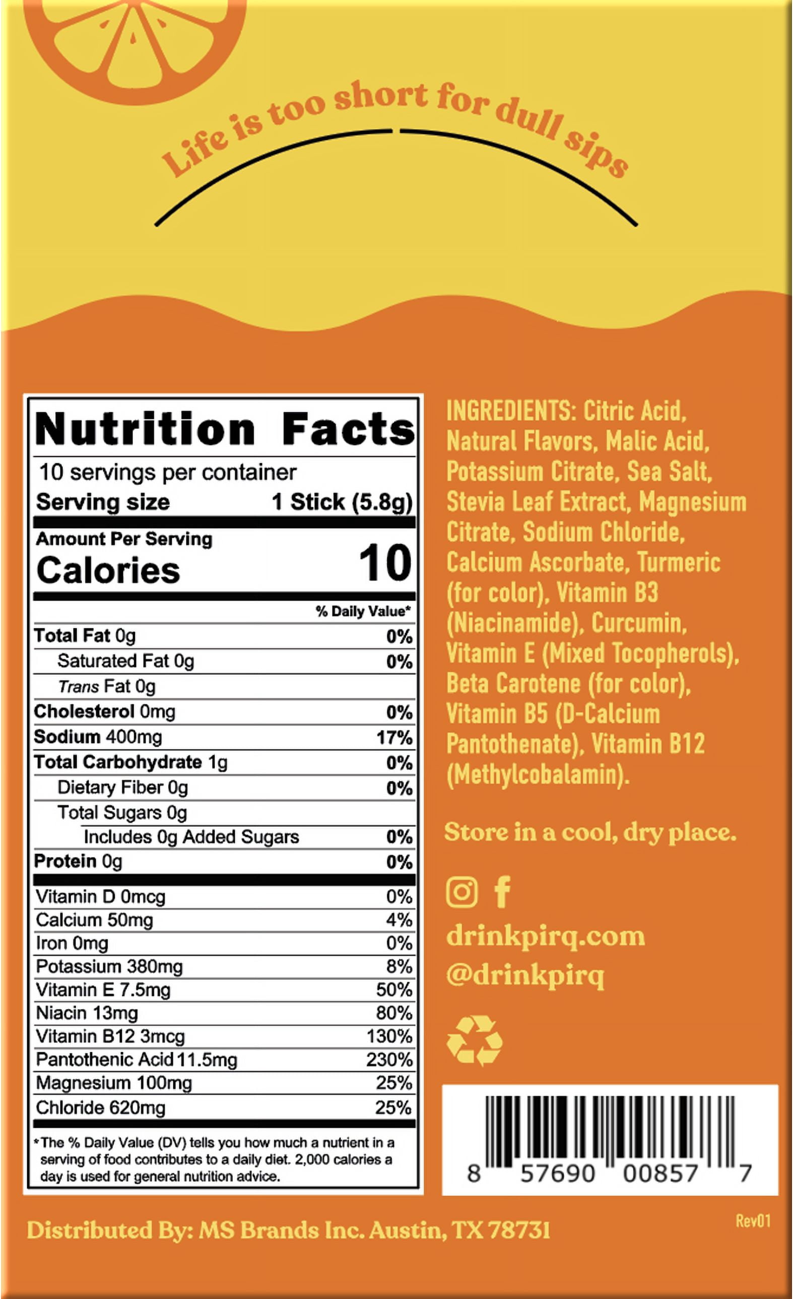 Orange Electrolyte Drink Mix