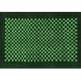 thumbnail image 1 of Ahgly Company Indoor Rectangle Checkered Emerald Green Modern Area Rugs, 4' x 6', 1 of 4