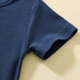 thumbnail image 5 of UACY Boys Henley Short Sleeve Shirts Kids Cotton Casual T-Shirt Button Front Solid Tops Tees Summer Clothes (Blue, 18-24 Months), 5 of 9