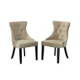 thumbnail image 3 of Contemporary Home Living Tufted Back Upholstered Dining Chair - 35" - Gray - Set of 2, 3 of 9