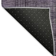 thumbnail image 6 of HomeRoots 666498 8 x 10 ft. Plum & Gray Striped Washable Machine Made Rectangle Area Rug with UV Protection, 6 of 9